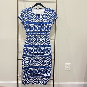 Classy Velvet Torch Blue Bodycon Dress!